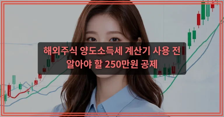 해외주식 양도소득세, 250만원 공제와 22% 세율 구조