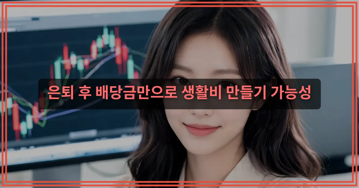 은퇴 후 배당금만으로 생활비 만들기 가능성