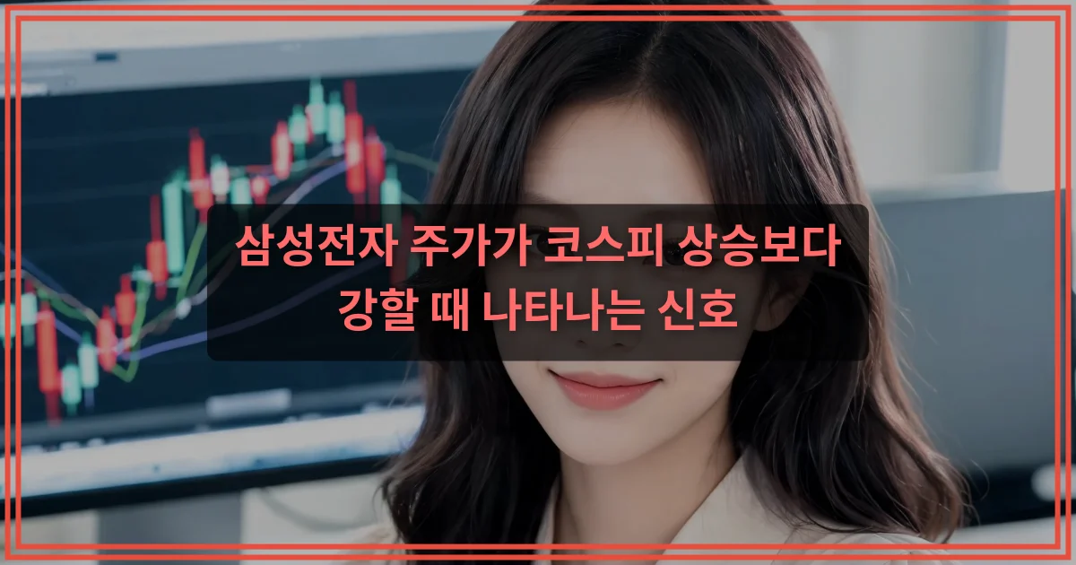 삼성전자 주가가 코스피 상승보다 강할 때 나타나는 신호