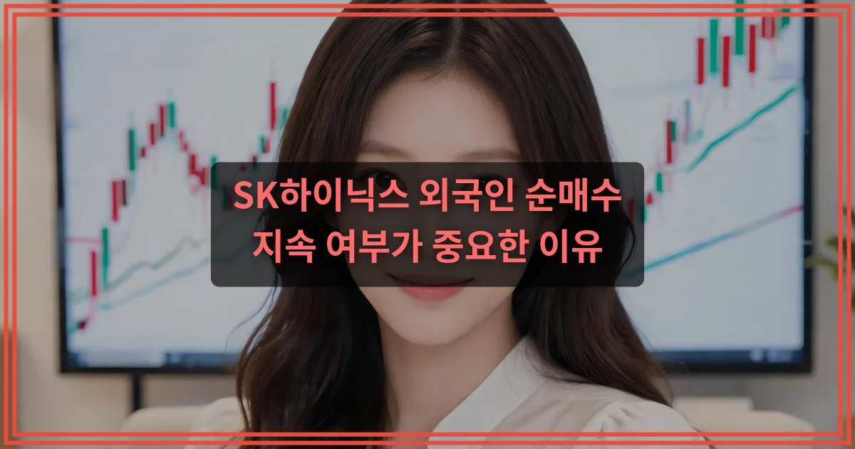 SK하이닉스 외국인 순매수 지속 여부가 중요한 이유