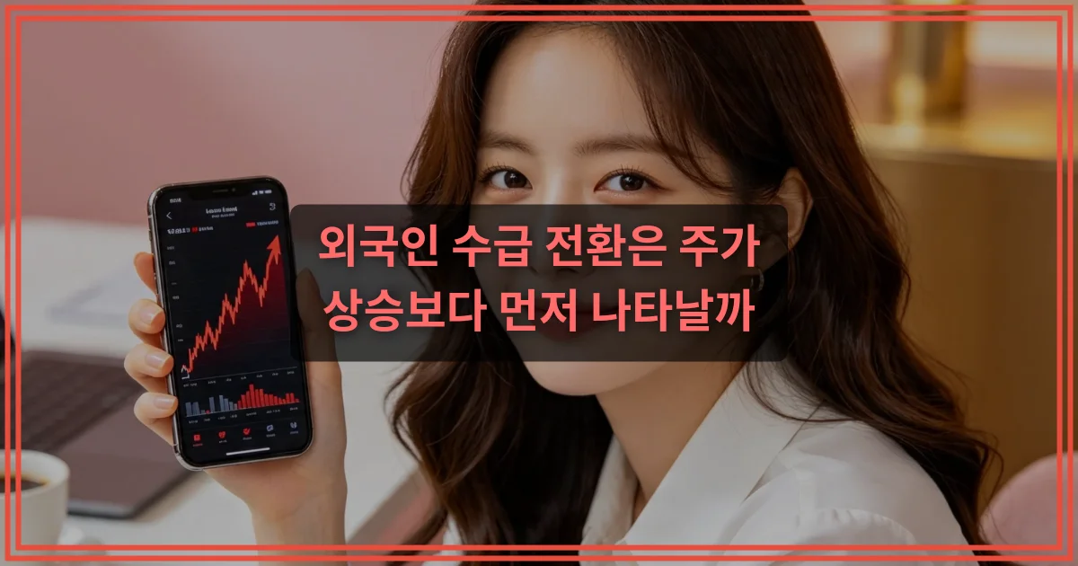 외국인 수급 전환은 주가 상승보다 먼저 나타날까